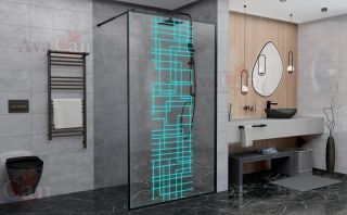 Душевая перегородка AvaCan LB 100 чёрный